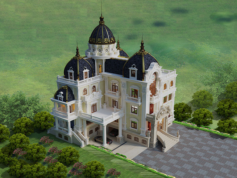 mẫu biệt thự lâu đài tân cổ điển đẹp 3
