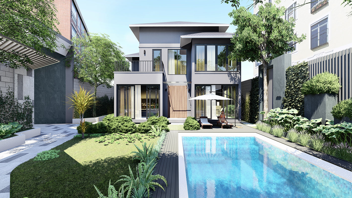 Thiết kế nhà vườn mái thái 2 tầng đẹp ở nông thôn  WEDO  Công ty Thiết kế  Thi công xây dựng chuyên nghiệp hàng đầu Việt Nam