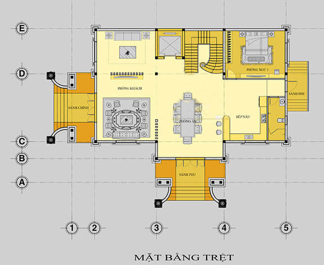 biệt thự 3 tầng 5 phòng ngủ đẹp 5