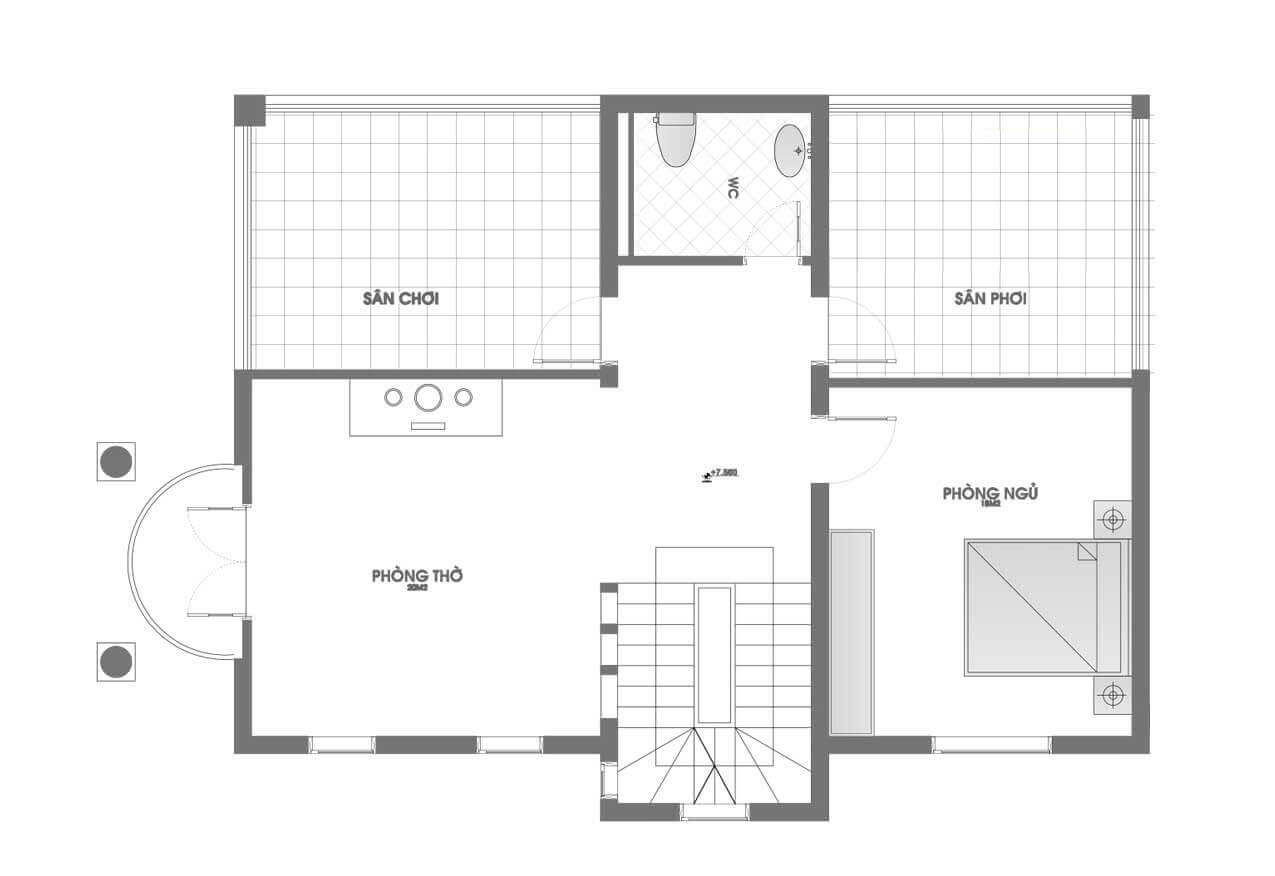 biệt thự 3 tầng kiến trúc pháp 5