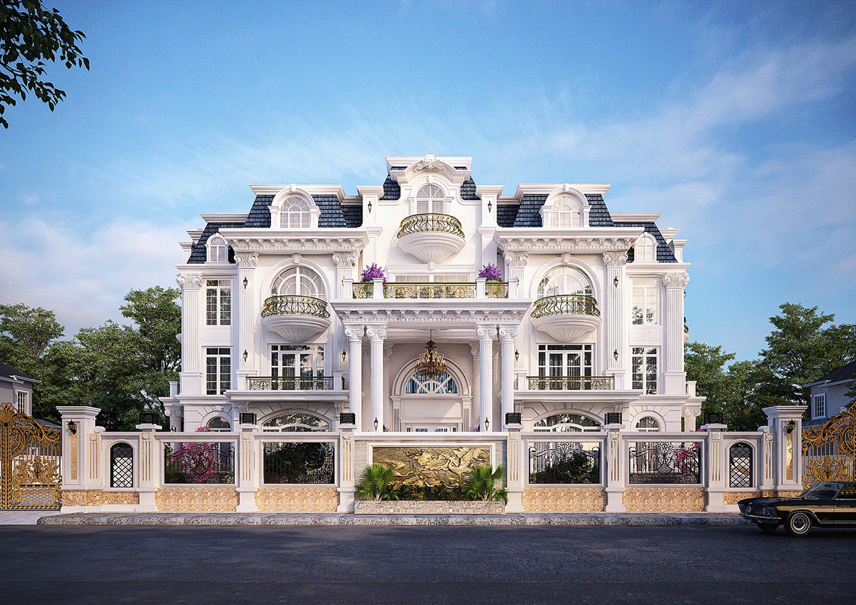 Mẫu Thiết Kế Biệt Thự Cổ điển Kiến Trúc Pháp đẹp Năm 2019 Tại Biên Hòa