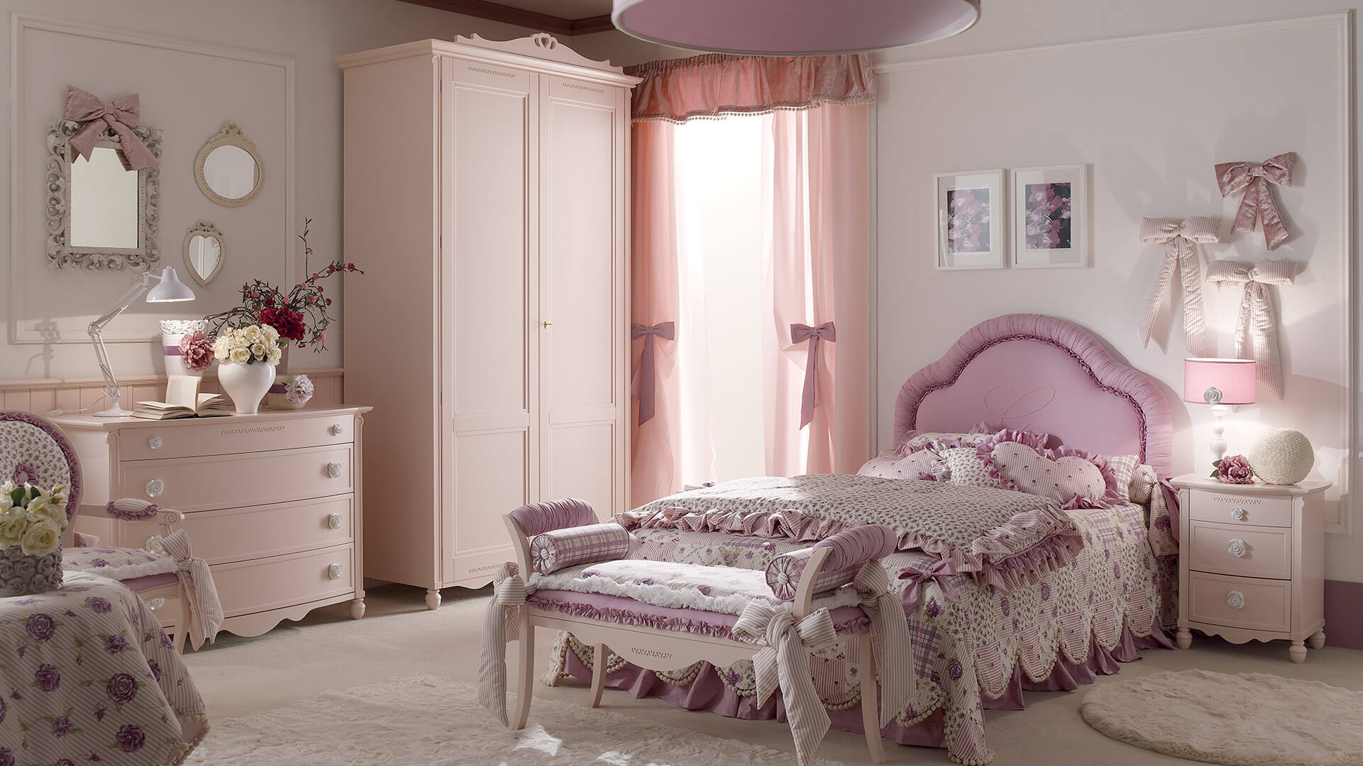 thiết kế nội thất phòng ngủ tân cổ điển cho bé gái 12