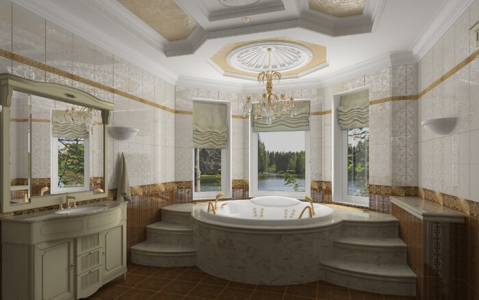 thiết kế nội thất phòng tắm tân cổ điển 12