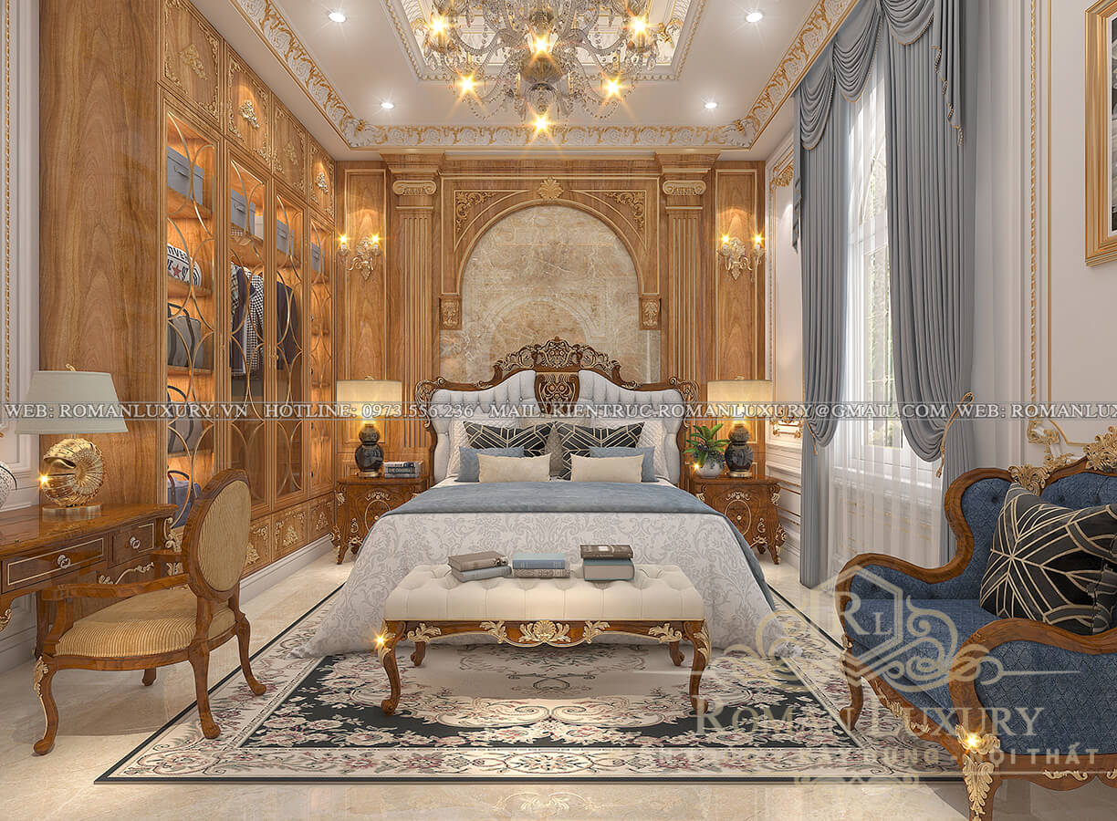 Thích thú với những mẫu phòng ngủ tân cổ điển sang trọng dành cho biệt thự   Mẫu thiết kế biệt thự cổ điển Pháp đẹp  đẳng cấp