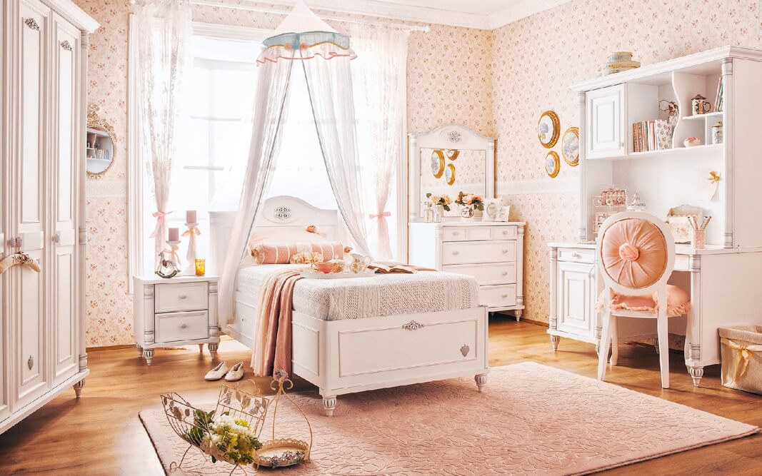 phòng ngủ trẻ em màu hồng đẹp 10