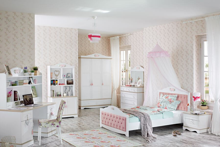 phòng ngủ trẻ em màu hồng đẹp 4