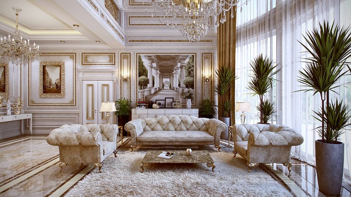 Thiết kế nội thất tân cổ điển Pháp đẹp sang trọng đẳng cấp