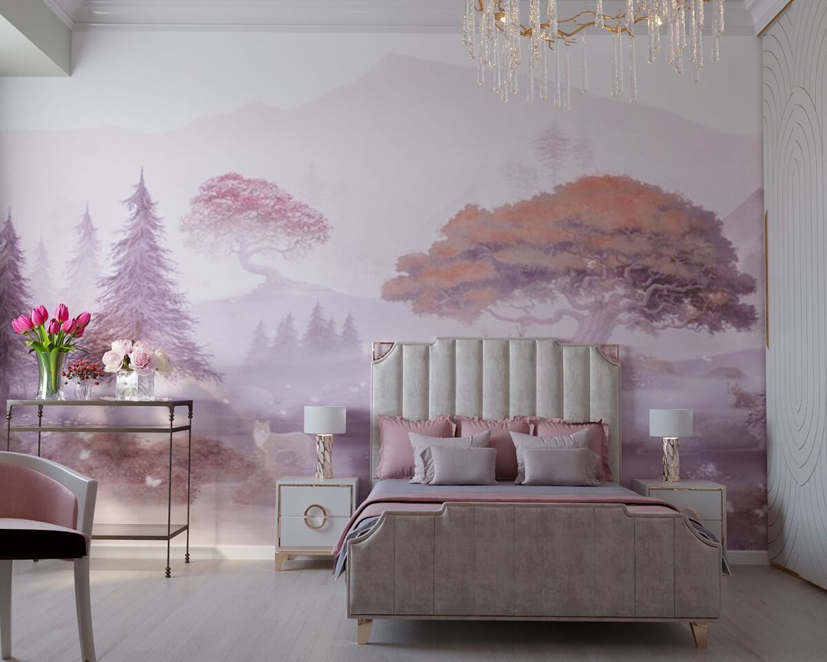 thiết kế nội thất phòng ngủ màu hồng 16