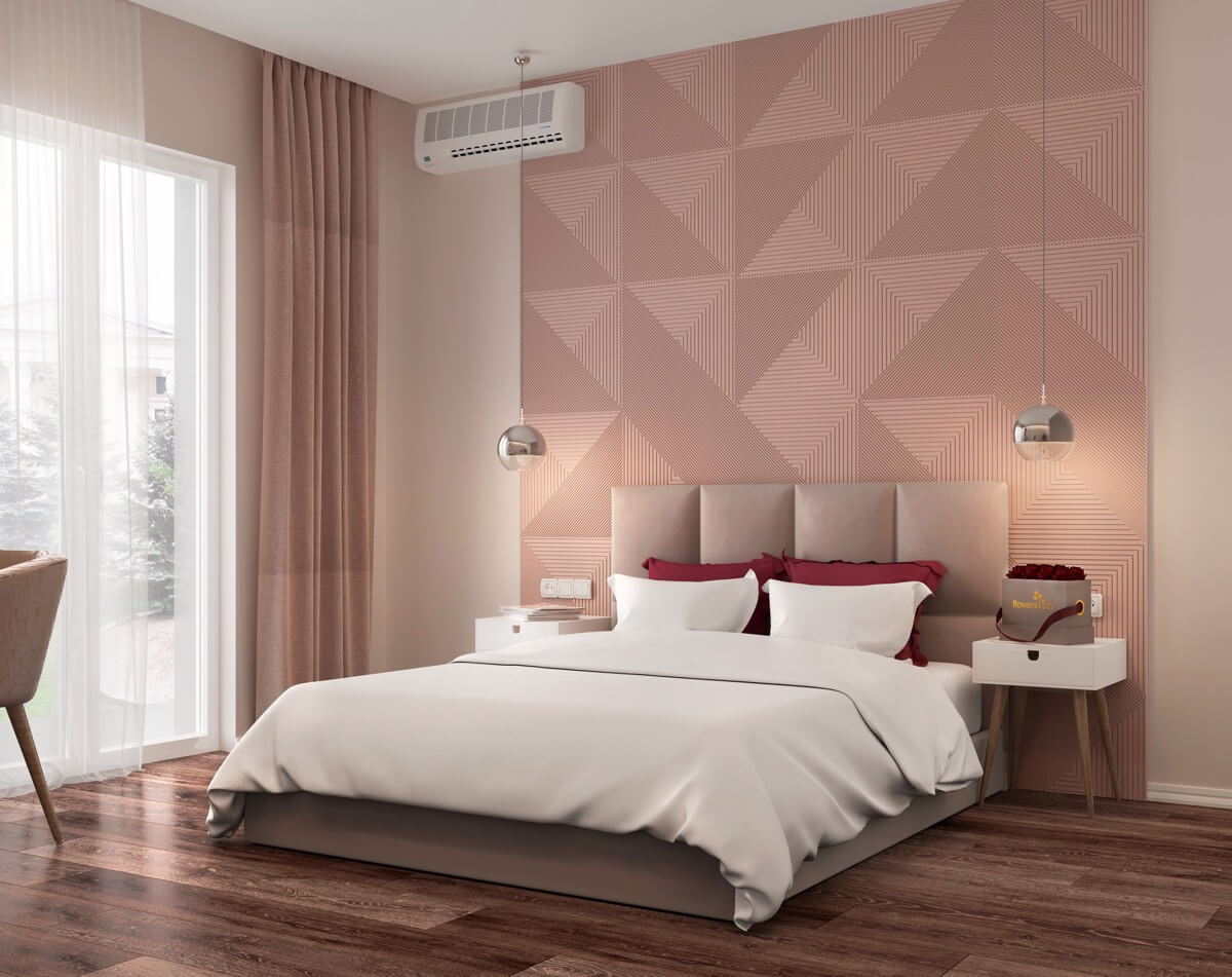 thiết kế nội thất phòng ngủ màu hồng 19