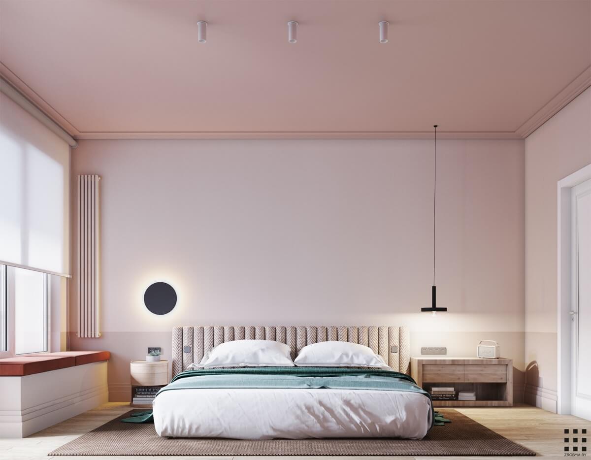 thiết kế nội thất phòng ngủ màu hồng 5