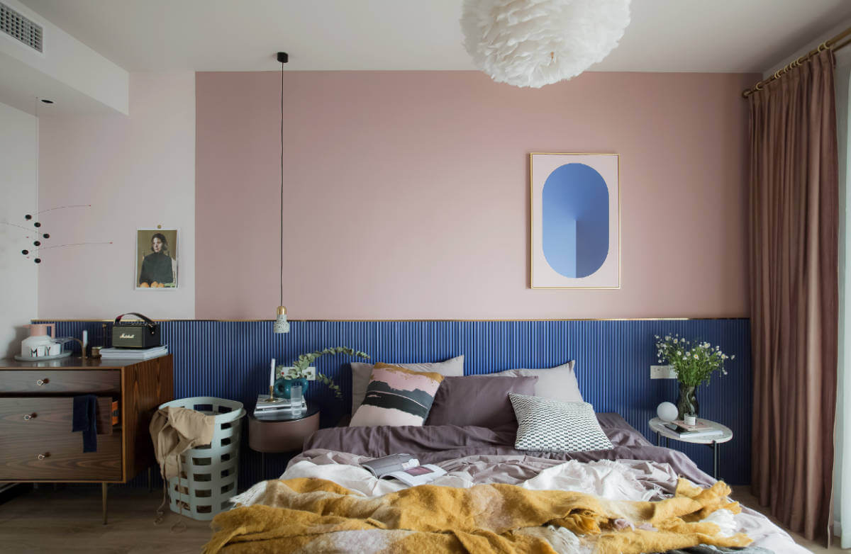 thiết kế nội thất phòng ngủ màu hồng 8