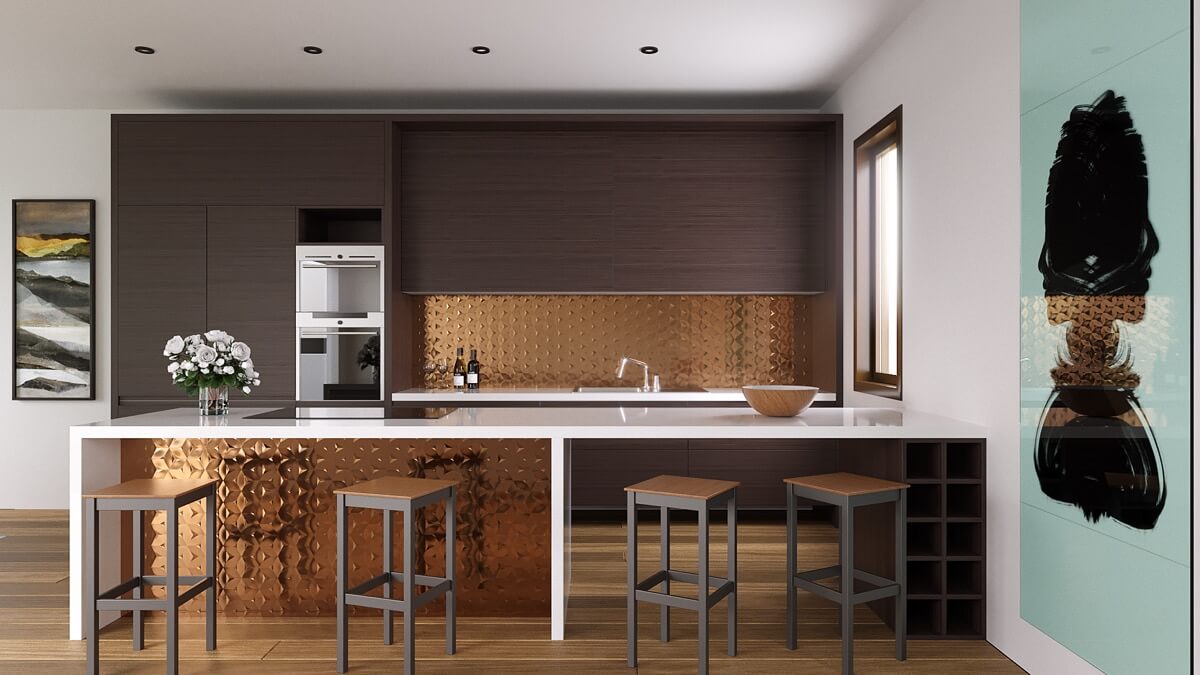 thiết kế nội thất nhà bếp hiện đại luxury 13