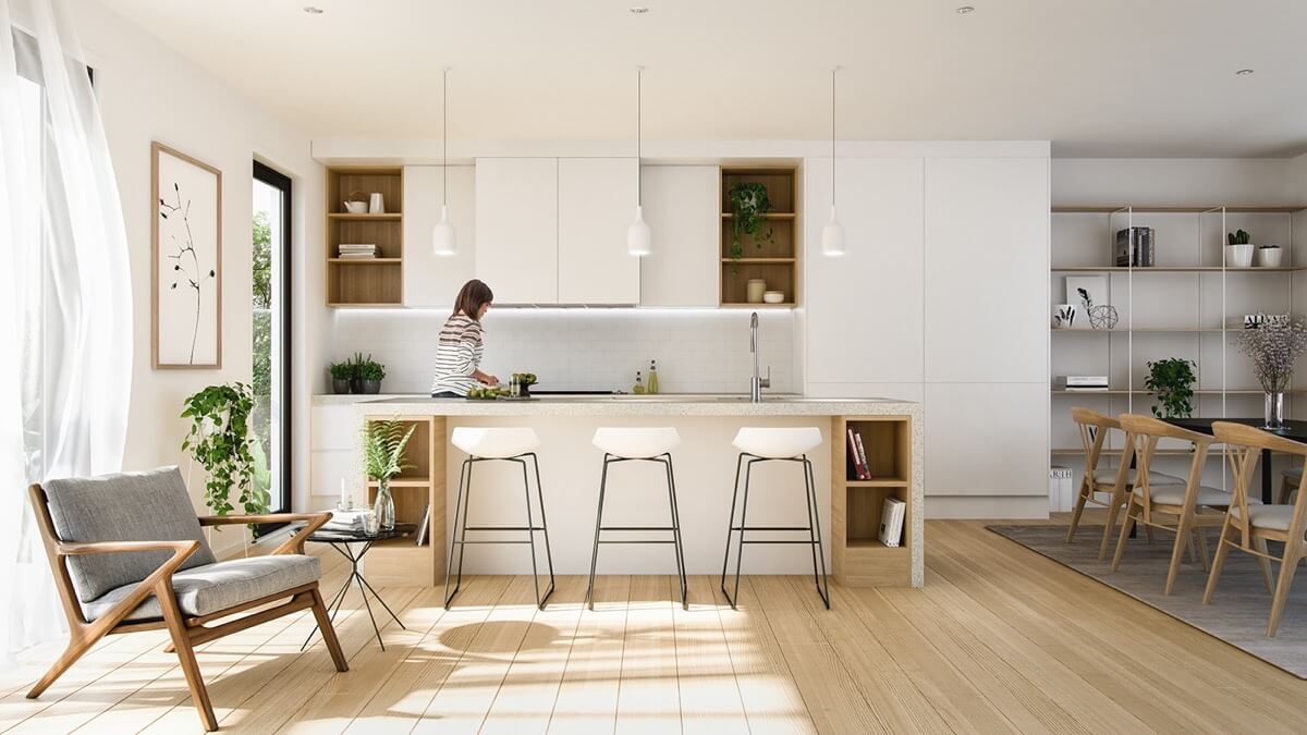 thiết kế nội thất nhà bếp hiện đại luxury 15