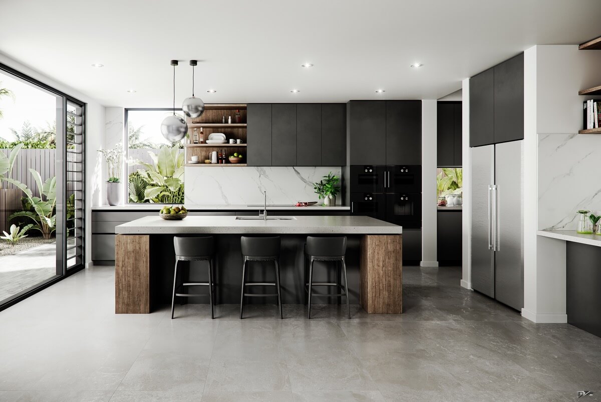 thiết kế nội thất nhà bếp hiện đại luxury16