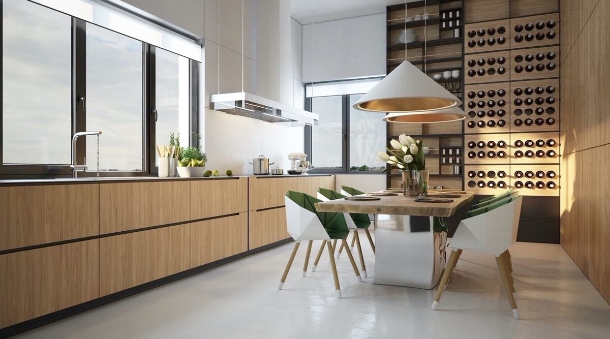 thiết kế nội thất nhà bếp hiện đại luxury 18