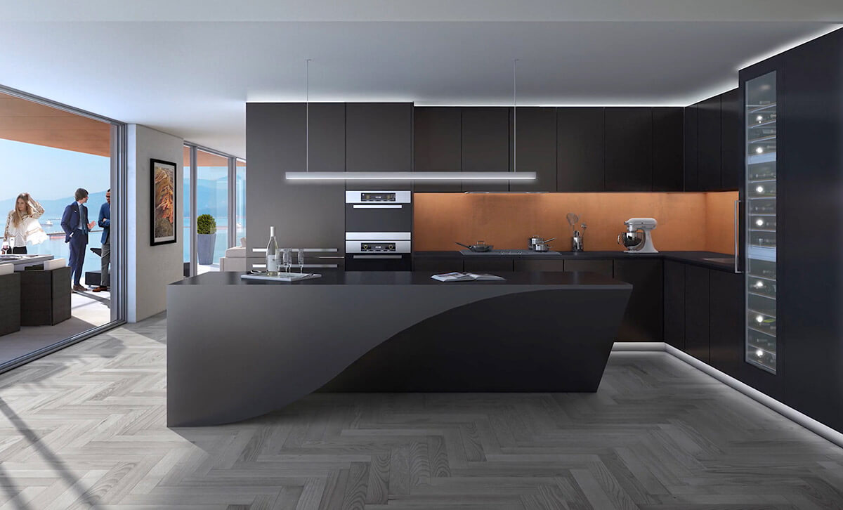 thiết kế nội thất nhà bếp hiện đại luxury 20
