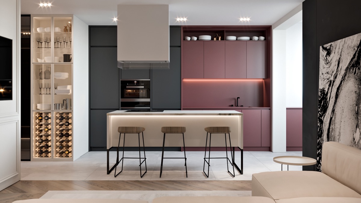 thiết kế nội thất nhà bếp hiện đại luxury 29