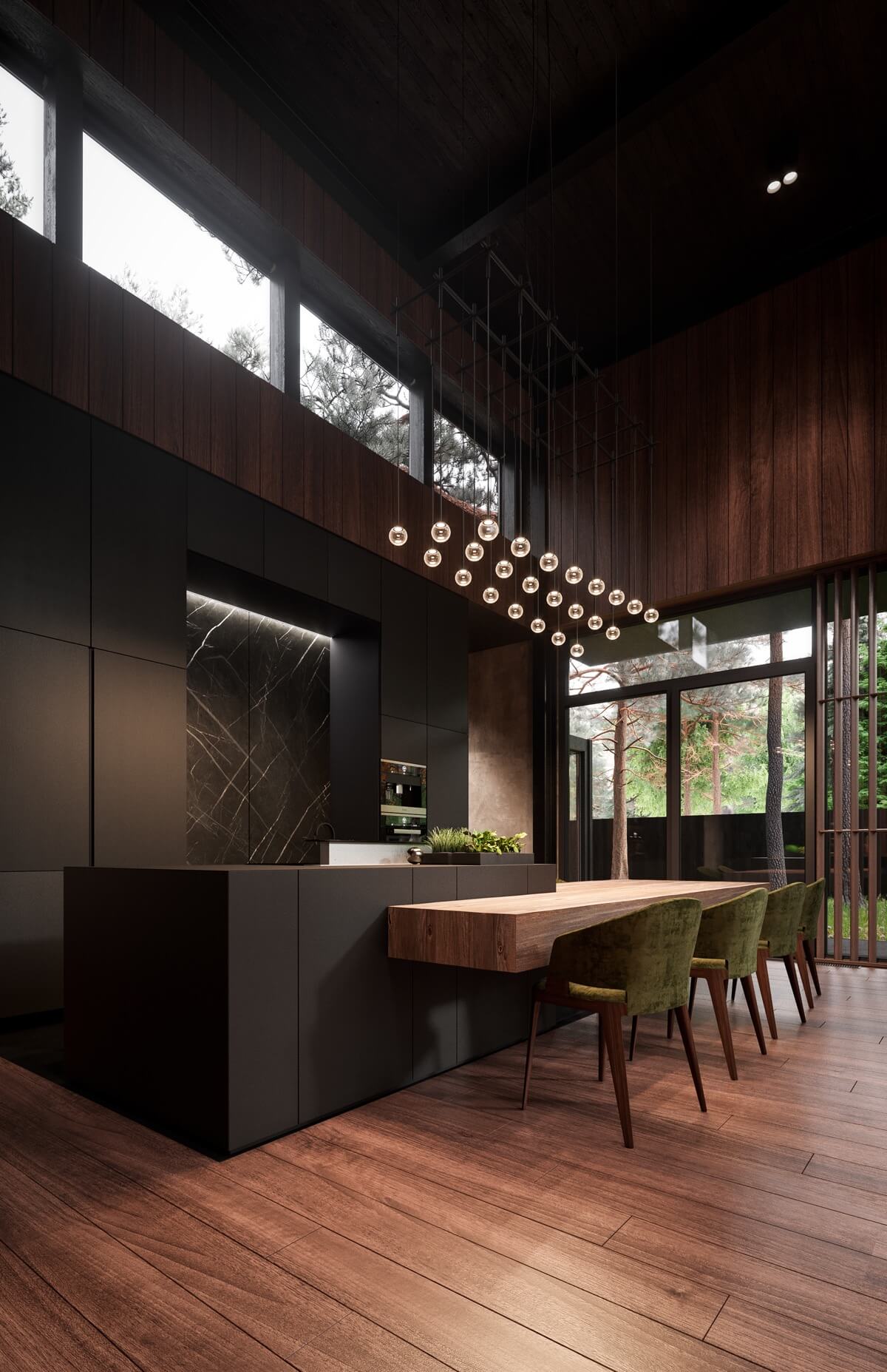thiết kế nội thất nhà bếp hiện đại luxury 6