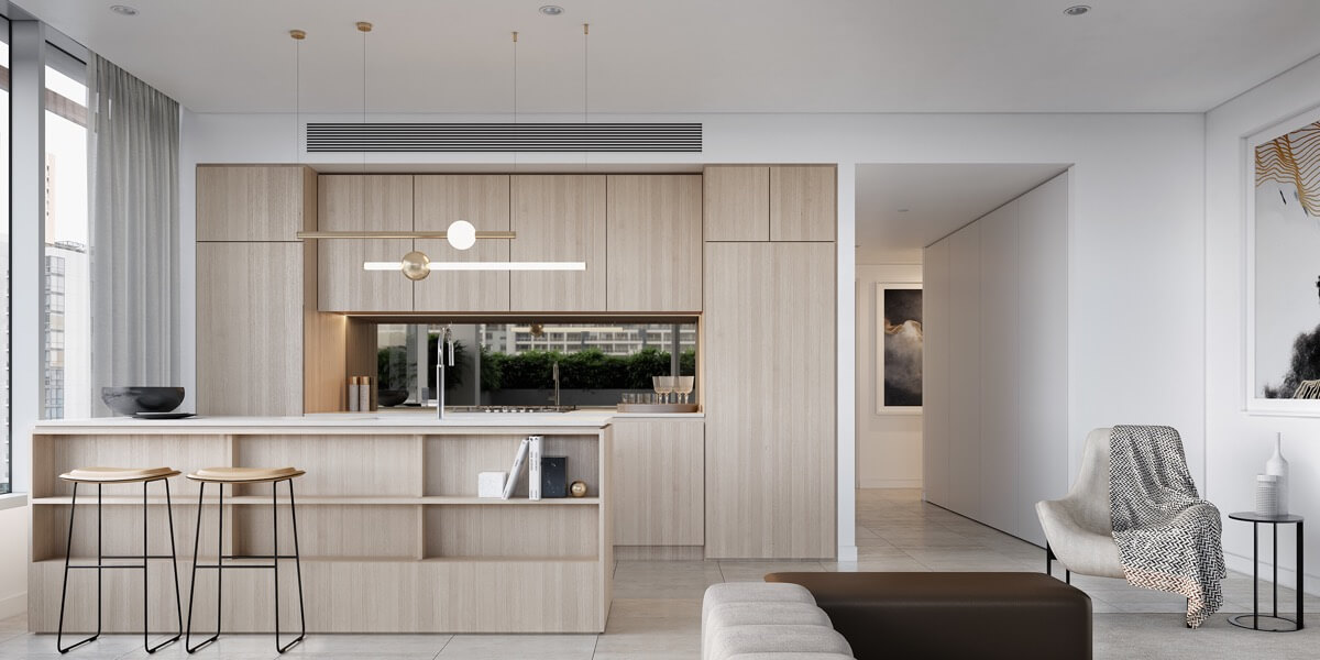 thiết kế nội thất nhà bếp hiện đại luxury 8