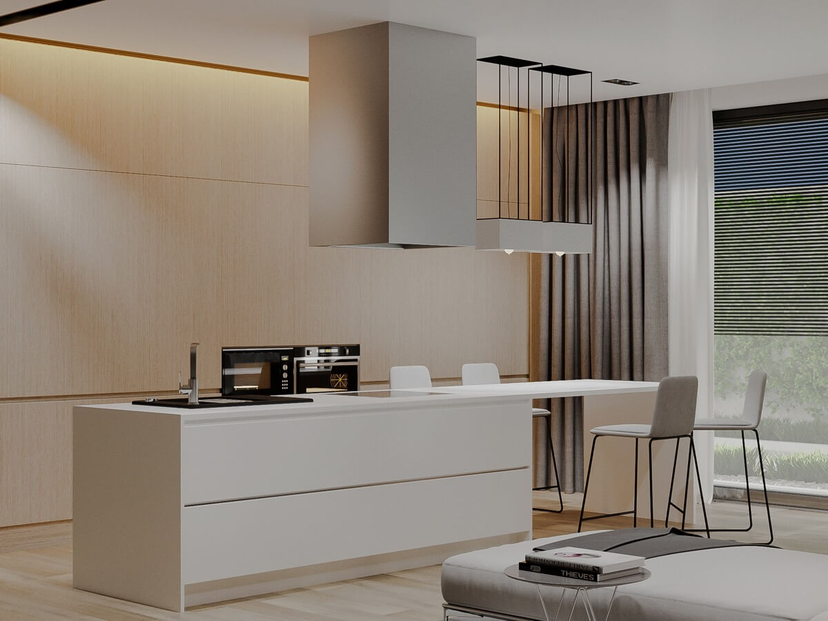 thiết kế nội thất nhà bếp hiện đại luxury 9