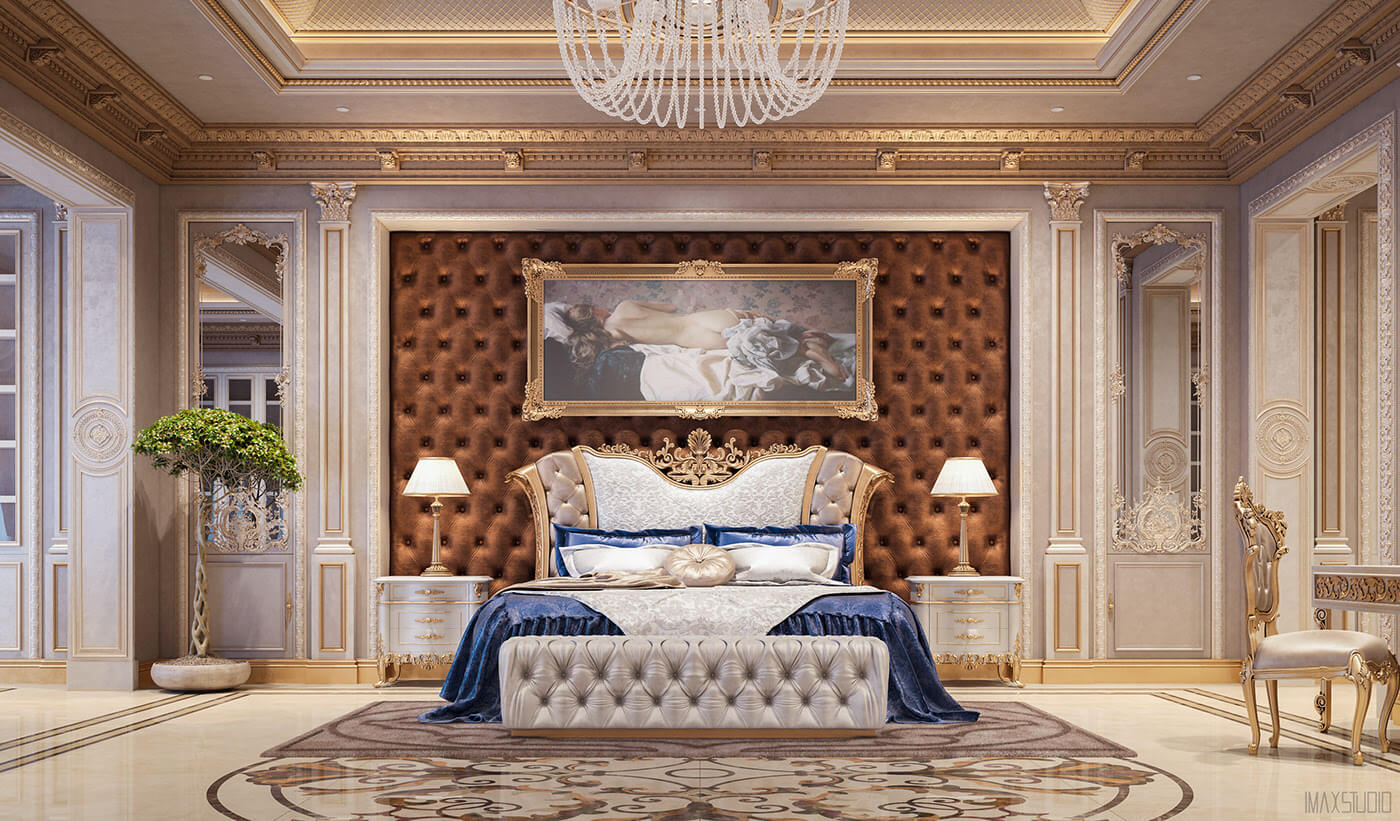 Top 10 mẫu phòng ngủ hoàng gia đẹp xa hoa lộng lẫy nhất