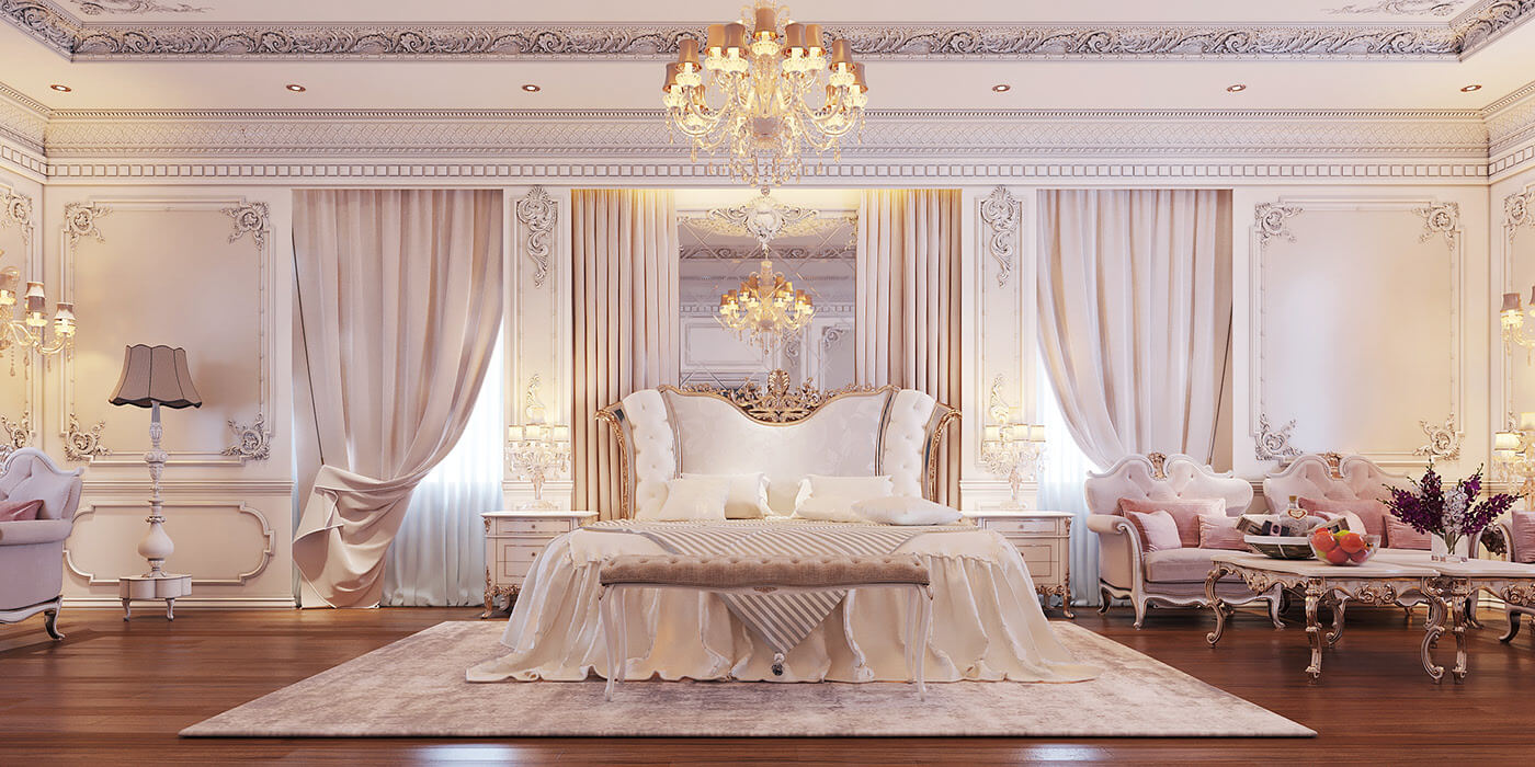thiết kế nội thất phòng ngủ hoàng gia sang trọng 12