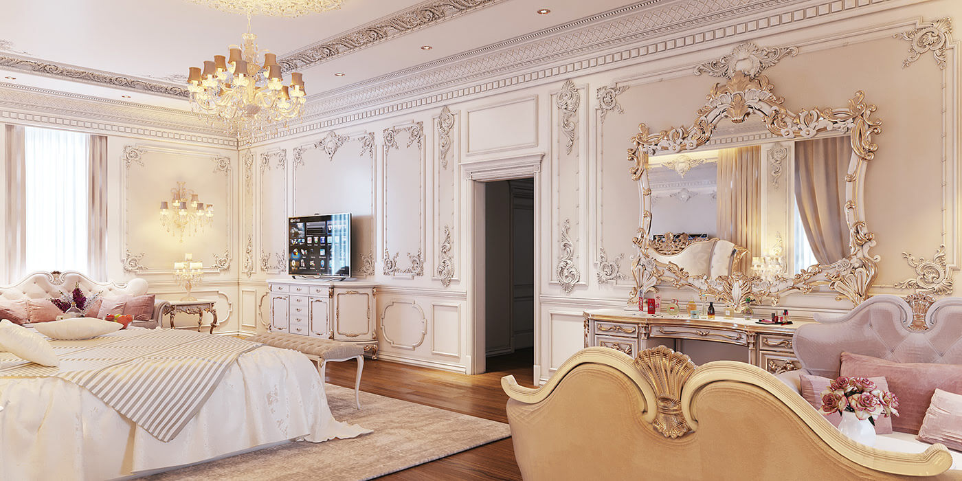 thiết kế nội thất phòng ngủ hoàng gia sang trọng 16