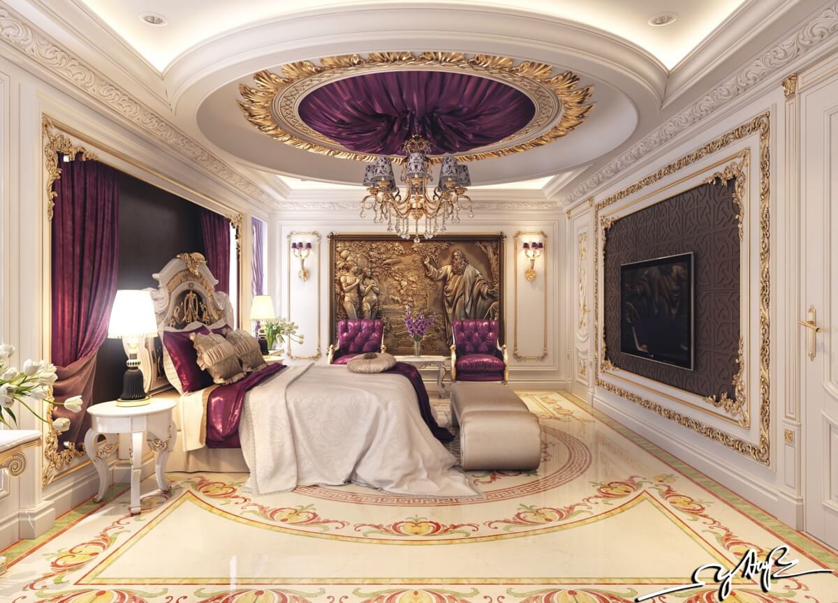 thiết kế nội thất phòng ngủ hoàng gia sang trọng 28