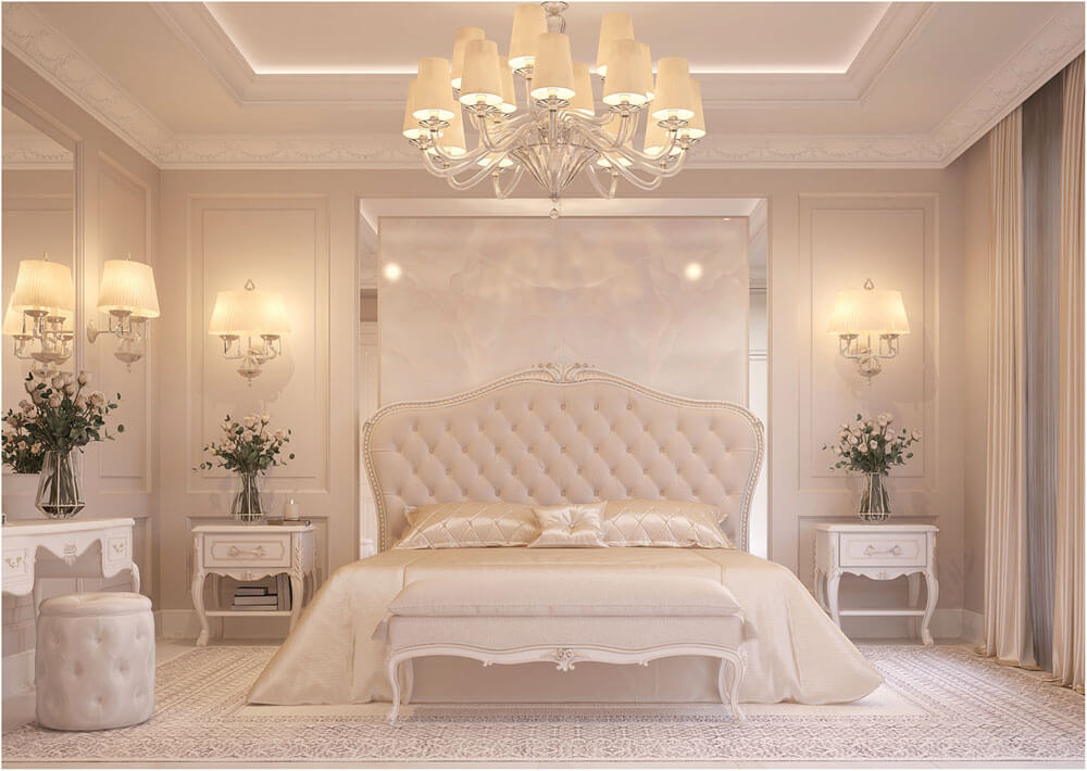 thiết kế nội thất phòng ngủ cổ điển pháp đẹp 1