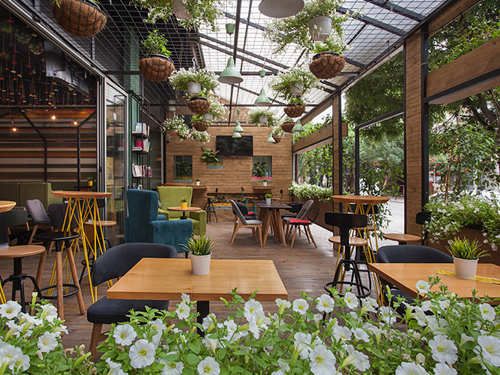 thiết kế quán cafe sân vườn