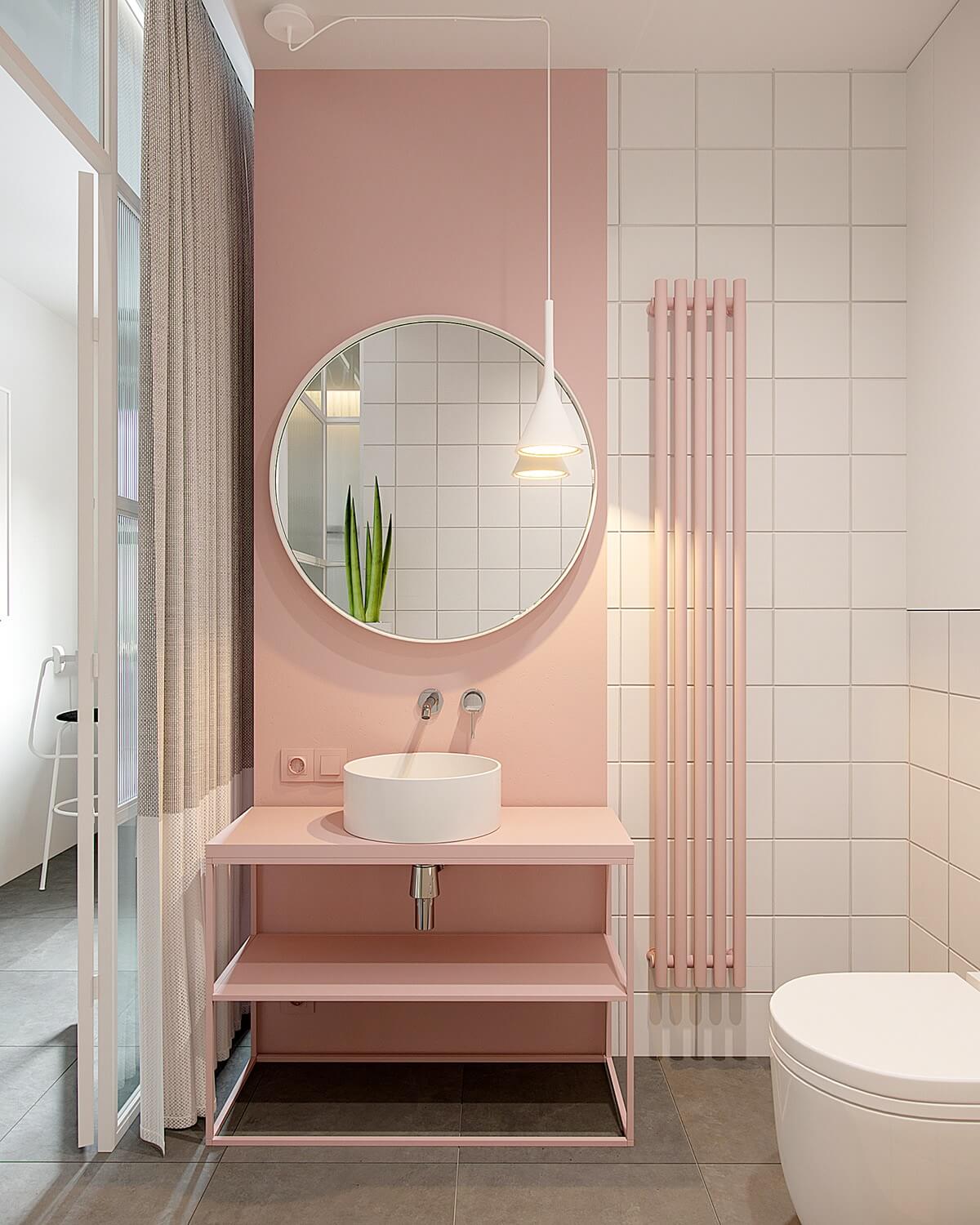 phòng tắm màu hồng đẹp 1